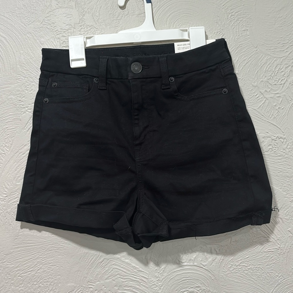 American Eagle Curvy Hi Rise Next Level Stretch Shorty Size 4 NWT